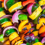 Mini Grilled Vegetable Skewers with an Italian Dip on the side