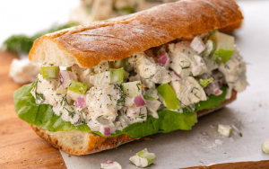 Roasted Chicken Salad with Herb and Mayonnaise Sandwich