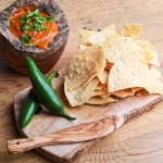 Tortilla Chips with Salsa Dip and Shredded Cheese on the side (500g)